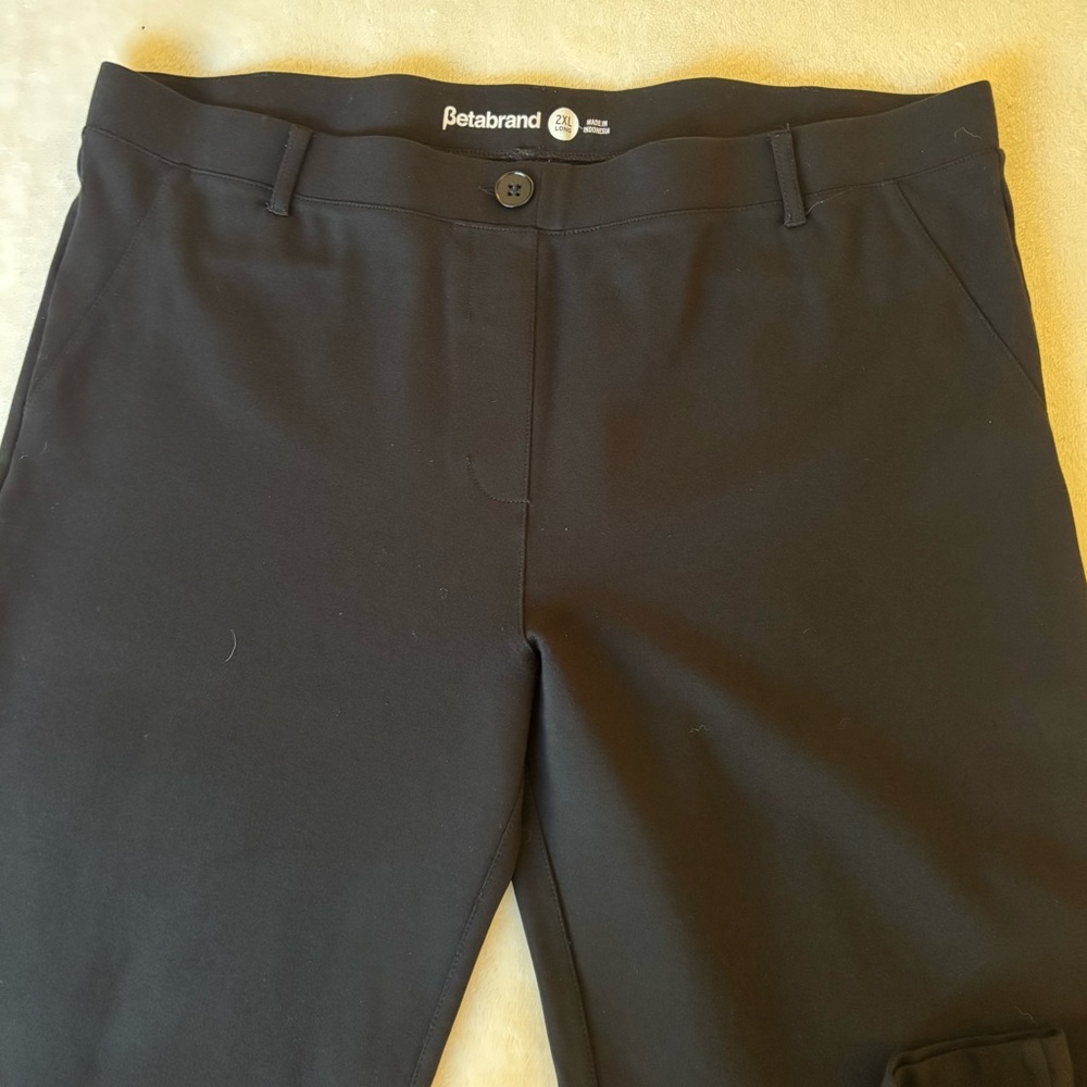 Betabrand Classic Black Dress Pant Yoga Pant 2XL Long - Picture 8 of 10